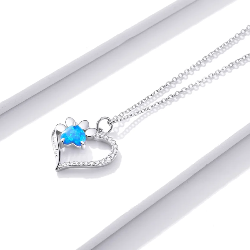 (imagem para) Pandora Style Heart Marks Necklace - BSN225 - Visualizar 4