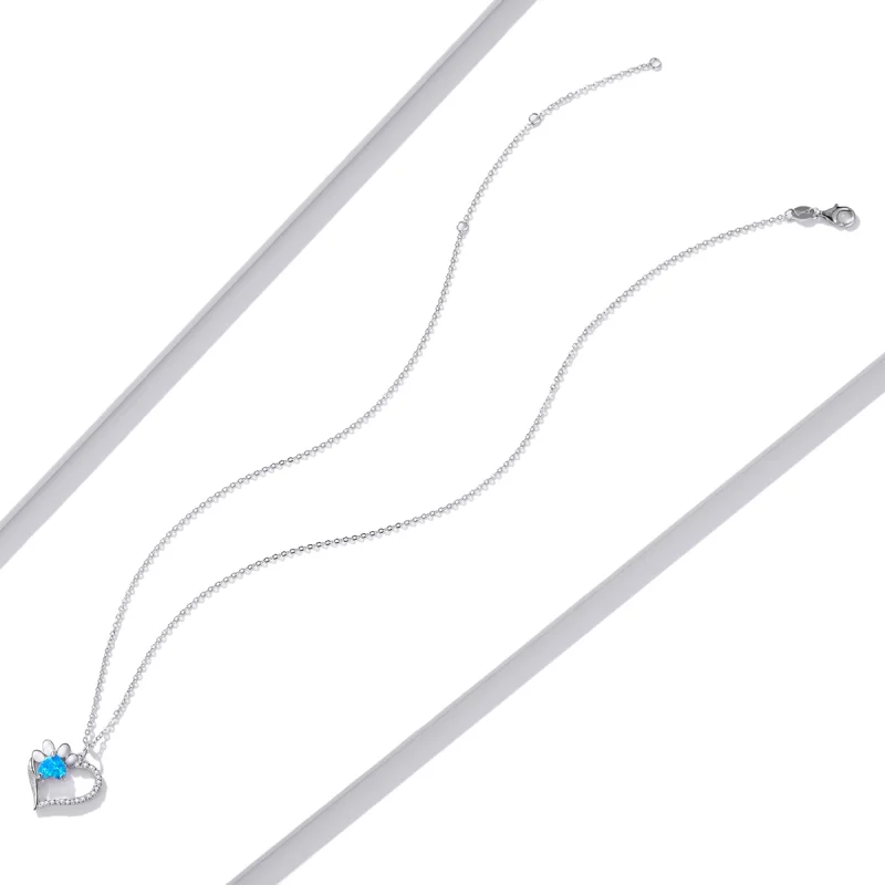 (imagem para) Pandora Style Heart Marks Necklace - BSN225 - Visualizar 5