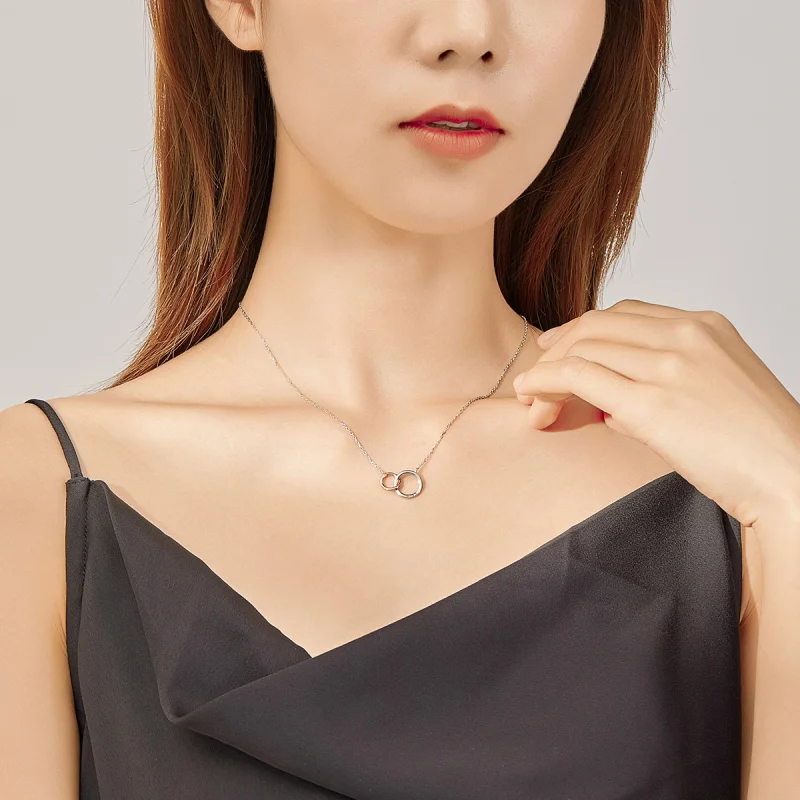 (imagem para) Pandora Style Infinite Love Necklace - BSN159 - Visualizar 6