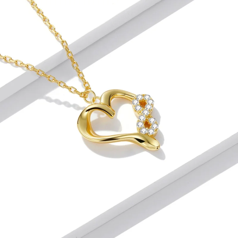 (imagem para) Pandora Style Infinite Love Necklace - BSN236 - Visualizar 2