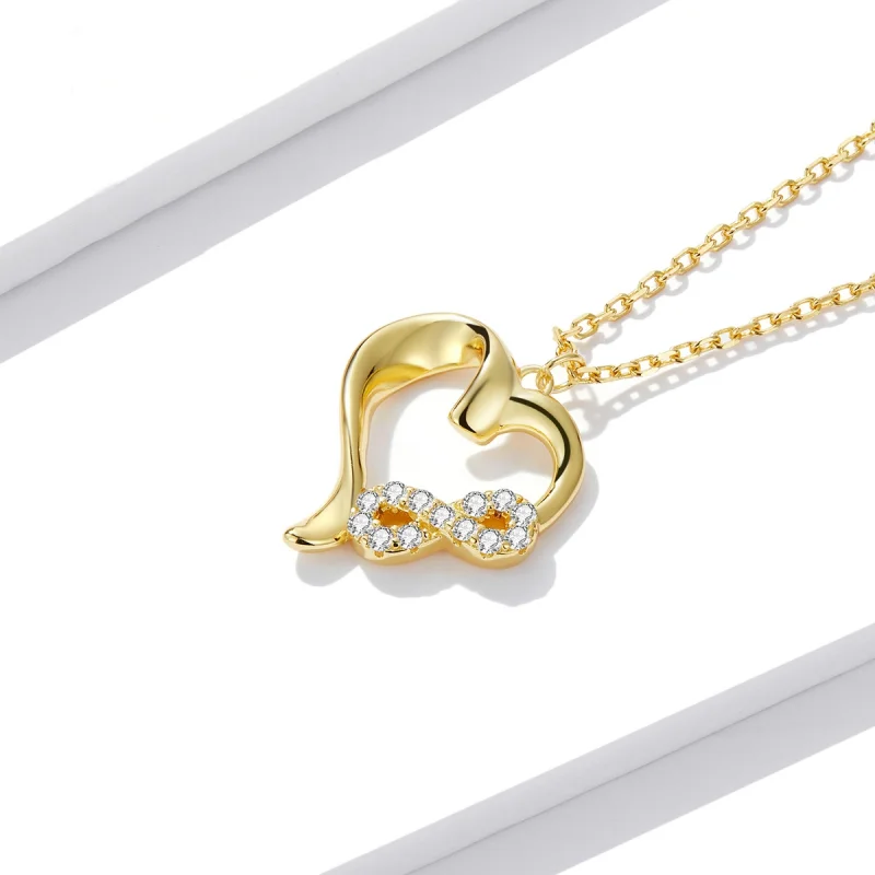 (imagem para) Pandora Style Infinite Love Necklace - BSN236 - Visualizar 3
