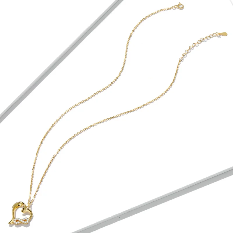 (imagem para) Pandora Style Infinite Love Necklace - BSN236 - Visualizar 4