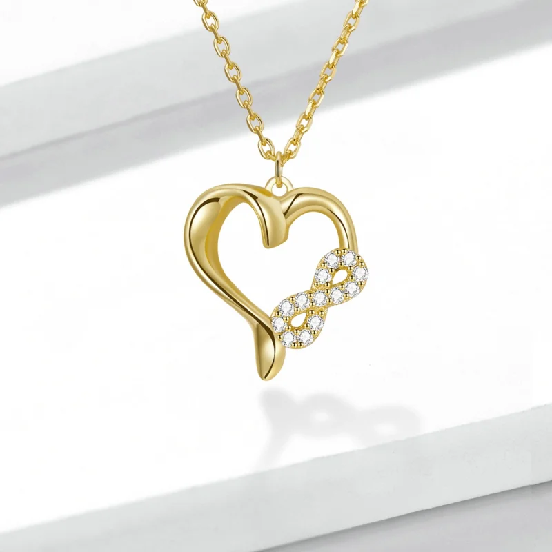 (imagem para) Pandora Style Infinite Love Necklace - BSN236 - Visualizar 6