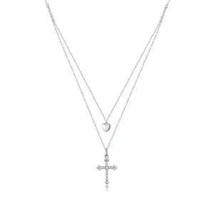 (imagem para) Pandora Style Love Cross Necklace - BSN197
