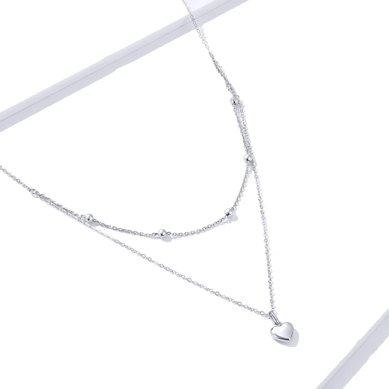 (imagem para) Pandora Style Love Necklace - BSN168 - Visualizar 3
