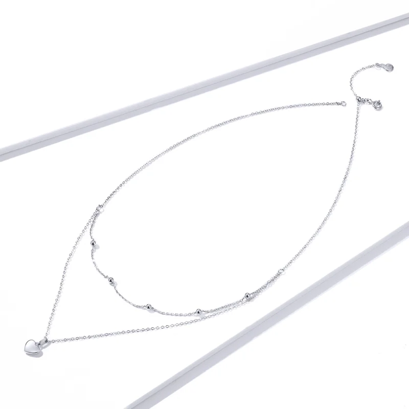 (imagem para) Pandora Style Love Necklace - BSN168 - Visualizar 4