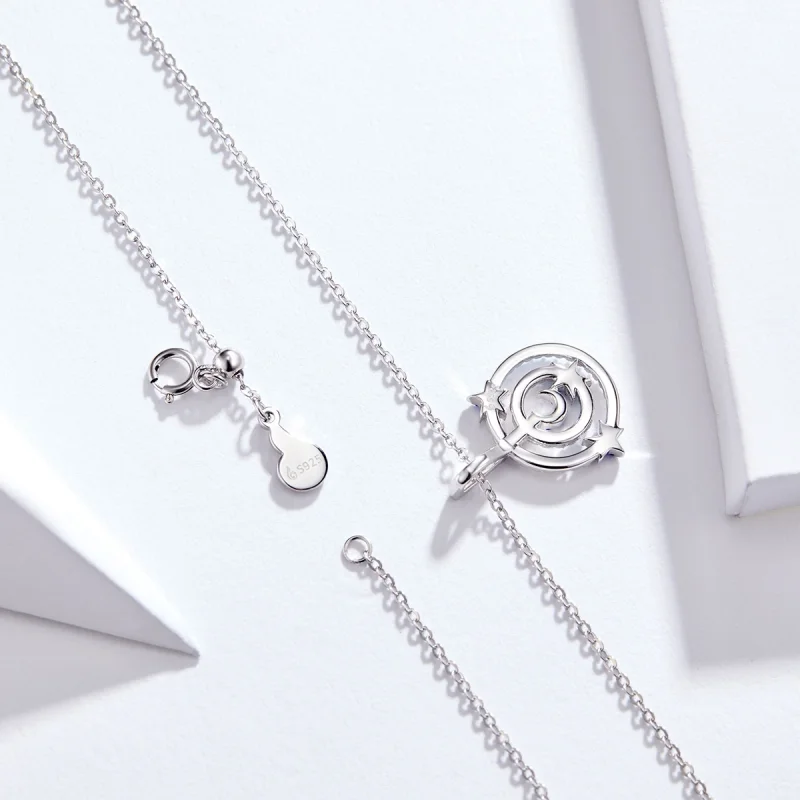 (imagem para) Pandora Style Meteor Trail Necklace - BSN041 - Visualizar 10