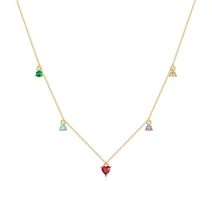 (imagem para) Pandora Style Multicolored Zircon Necklace - BSN234