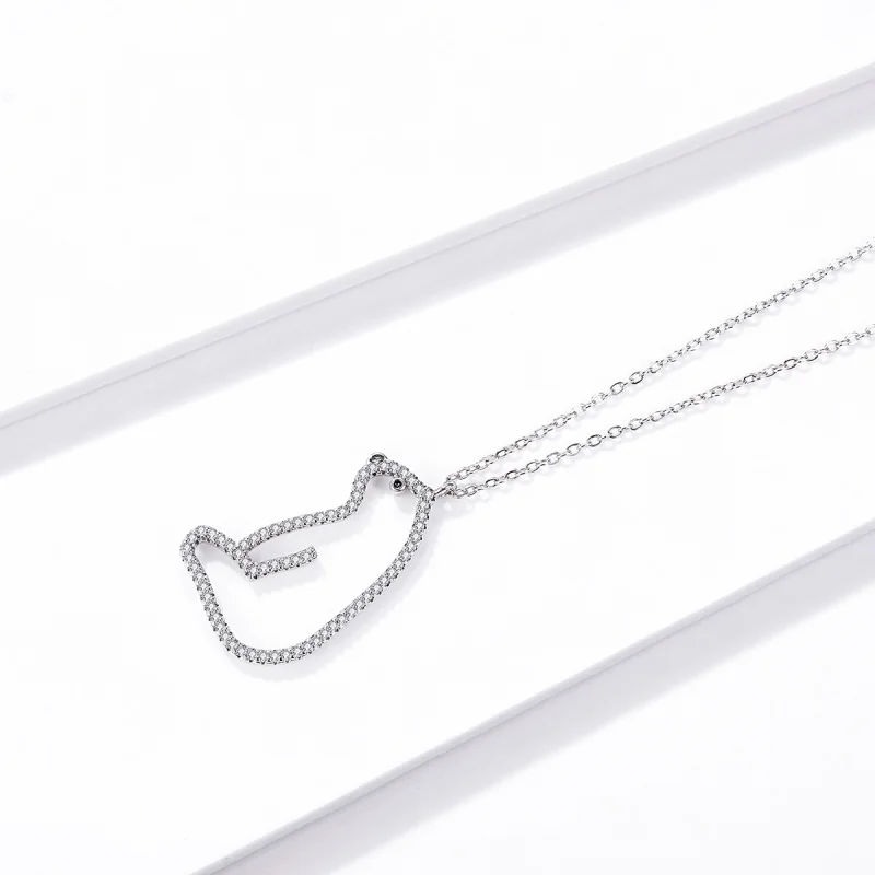 (imagem para) Pandora Style Polar Bear Necklace - BSN195 - Visualizar 2