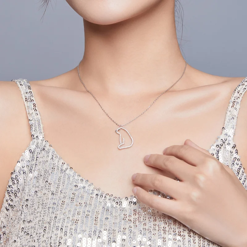 (imagem para) Pandora Style Polar Bear Necklace - BSN195 - Visualizar 8