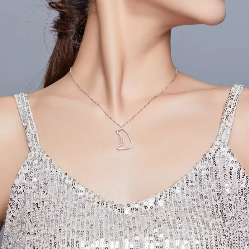 (imagem para) Pandora Style Polar Bear Necklace - BSN195 - Visualizar 9