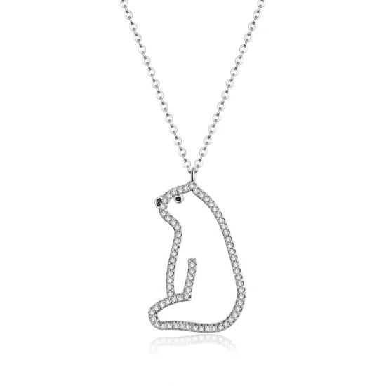 (imagem para) Pandora Style Polar Bear Necklace - BSN195