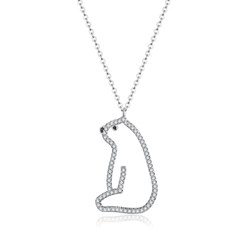 (imagem para) Pandora Style Polar Bear Necklace - BSN195