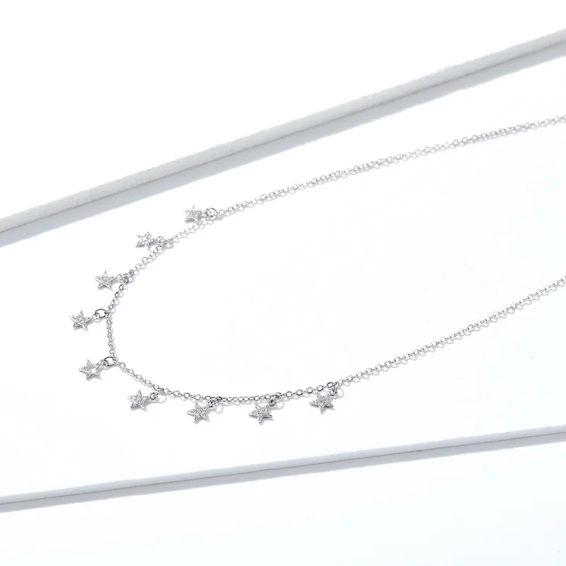 (imagem para) Pandora Style Star Necklace - BSN116 - Visualizar 2