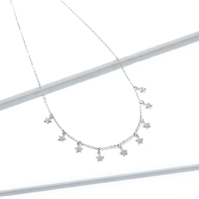 (imagem para) Pandora Style Star Necklace - BSN116 - Visualizar 3