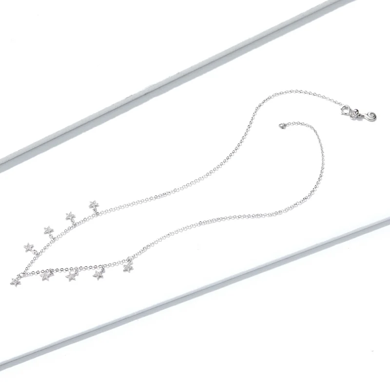 (imagem para) Pandora Style Star Necklace - BSN116 - Visualizar 4