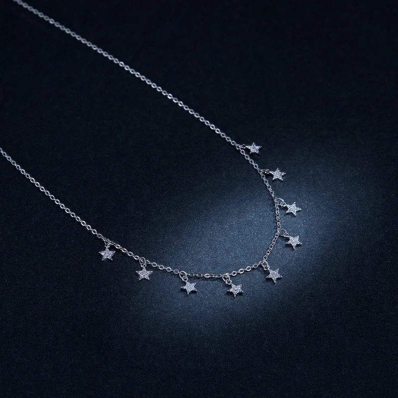 (imagem para) Pandora Style Star Necklace - BSN116 - Visualizar 8