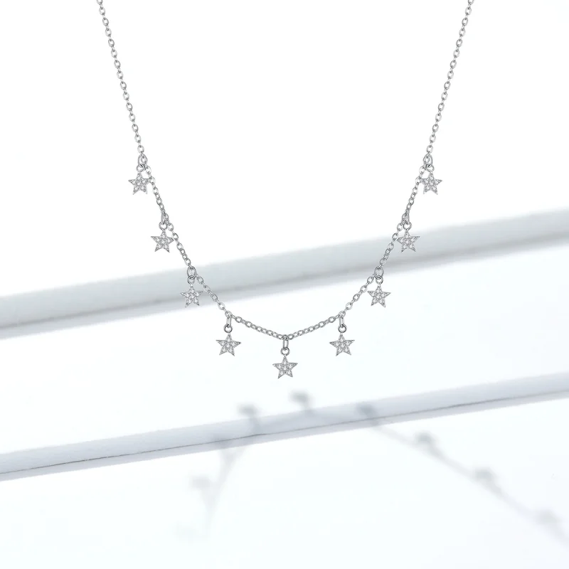 (imagem para) Pandora Style Star Necklace - BSN116 - Visualizar 9