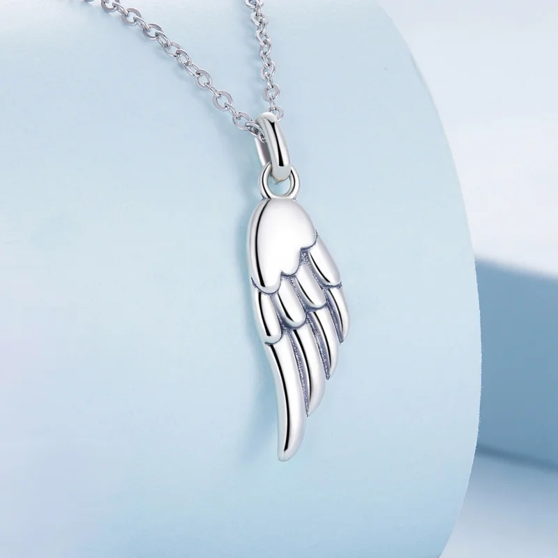 (imagem para) Pandora Style Wing Necklace - BSN268 - Visualizar 2