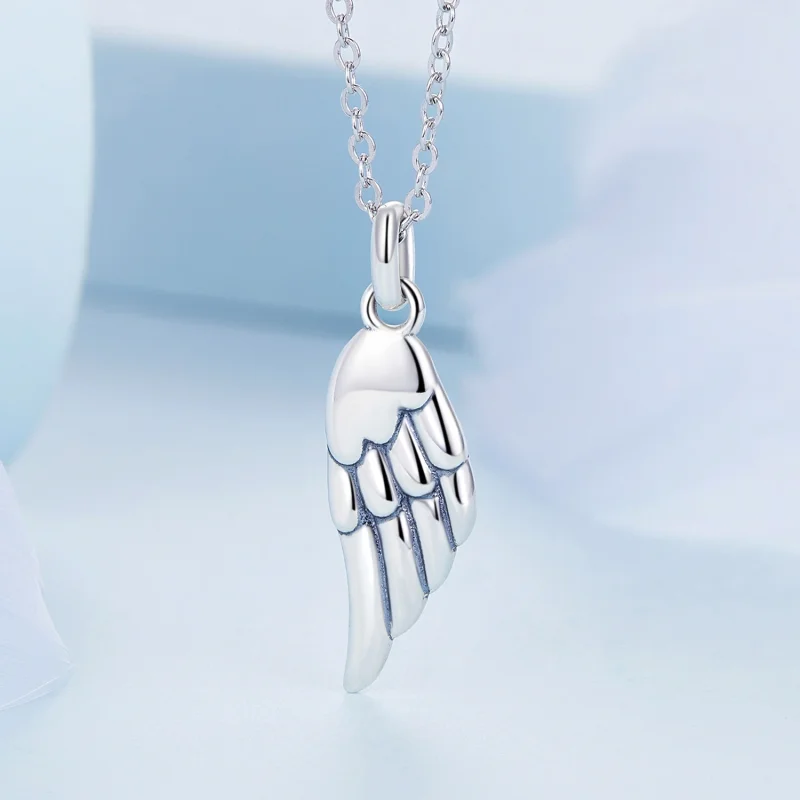 (imagem para) Pandora Style Wing Necklace - BSN268 - Visualizar 3