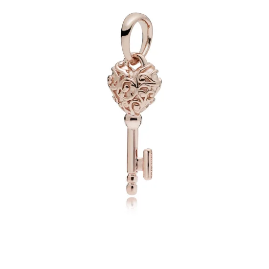 (imagem para) Charm PANDORA Rose™ Pendente Chave da Nobreza - 387725