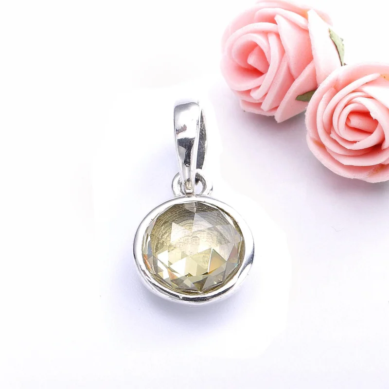 (imagem para) Charm Pendente PANDORA Gota de Citrino Novembro - 390396CI - Visualizar 2