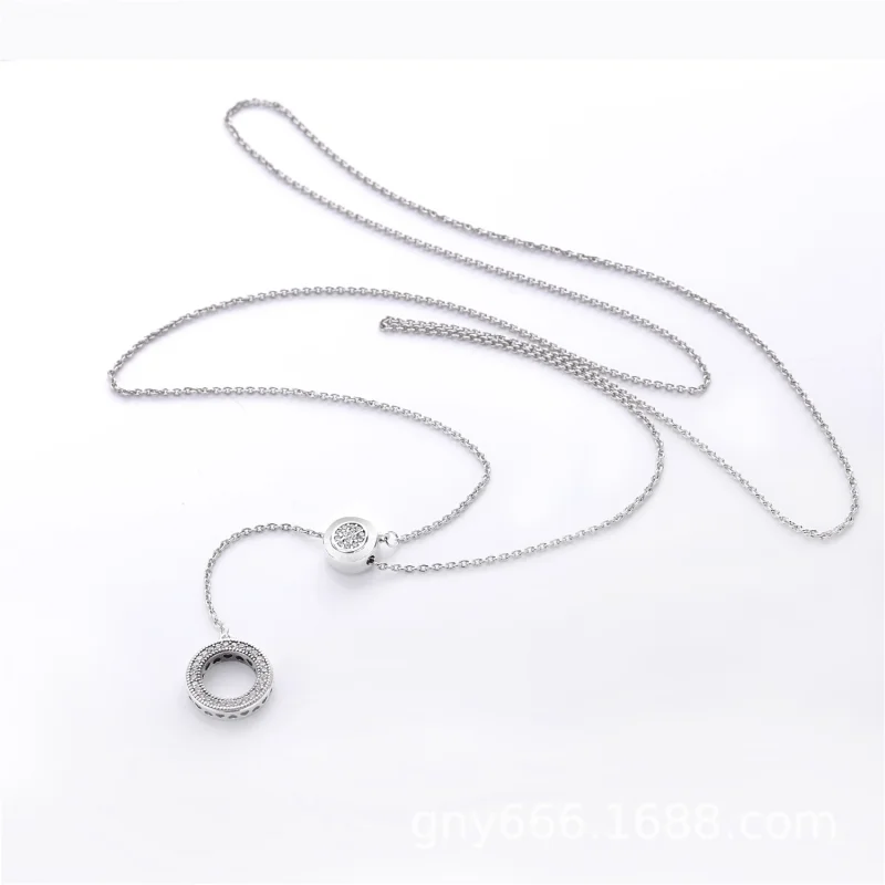 (imagem para) Colar Ajustável PANDORA Signature - 397445CZ-70 - Visualizar 3