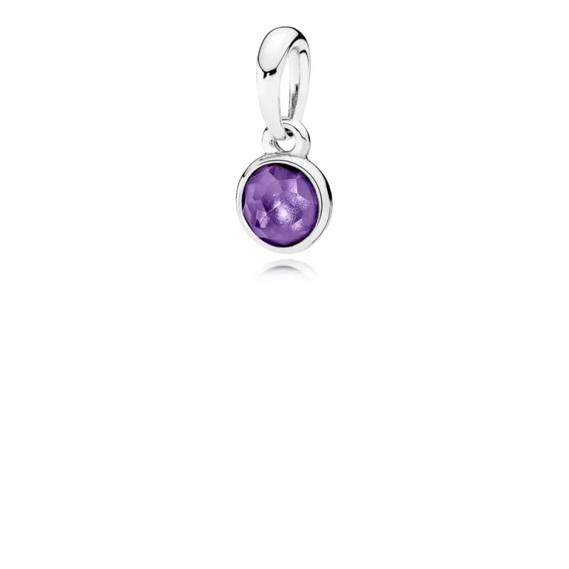(imagem para) Charm Pendente PANDORA Gota de Ametista Sintética Fevereiro - 390396SAM