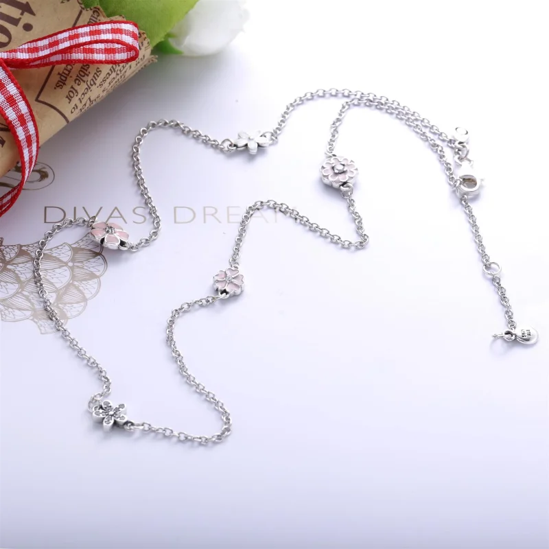 (imagem para) Colar PANDORA Poesia das Flores - 590518ENMX - Visualizar 4