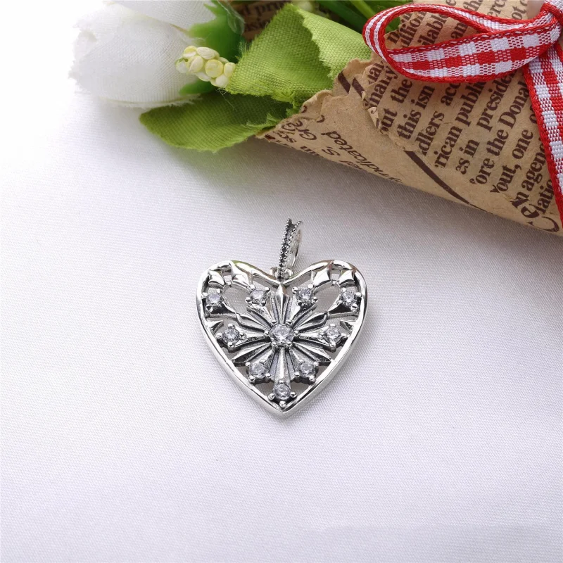 (imagem para) Colar Pandora de prata Coração de inverno - Visualizar 2