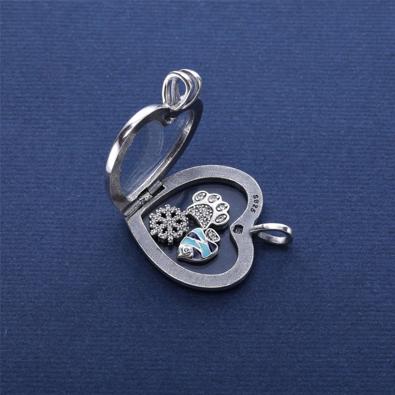 (imagem para) Pandora Floating Locket Coração - Visualizar 3