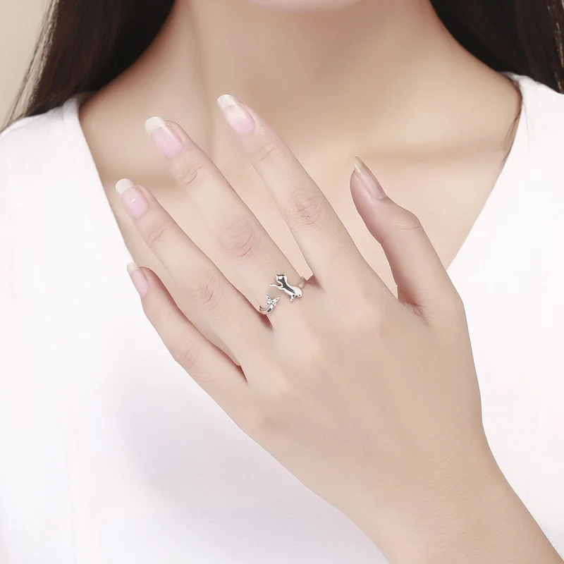 (imagem para) Anel Companheirismo do gato estilo Pandora - SCR443 - Visualizar 7