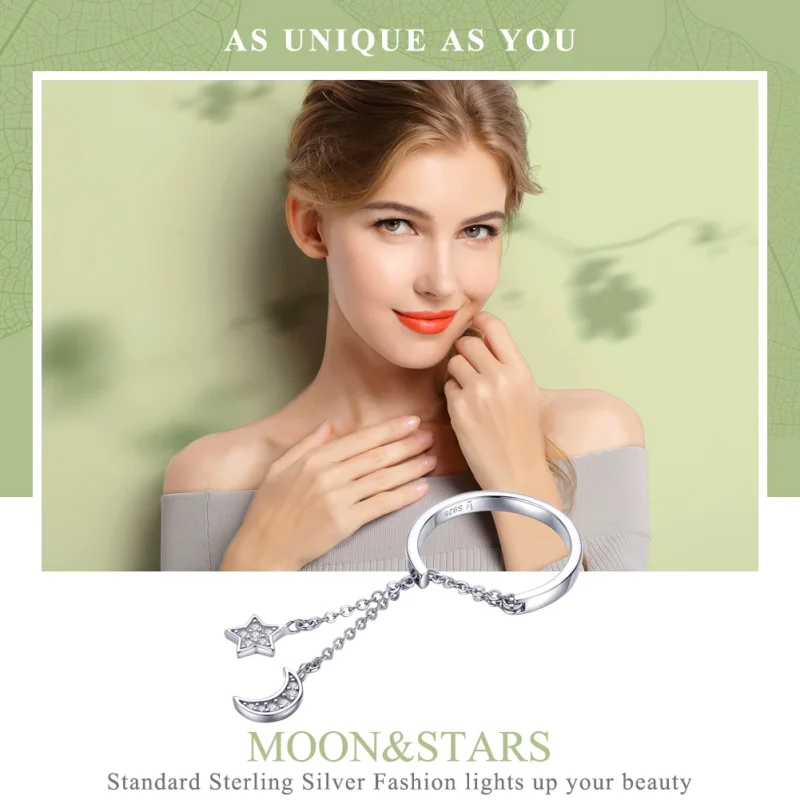 (imagem para) Anel Estrela e lua life Pandora - SCR407 - Visualizar 2