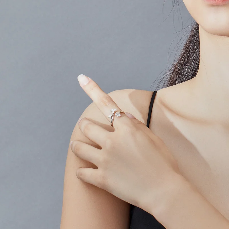 (imagem para) Anel Folha de ginkgo life Pandora - BSR097 - Visualizar 5