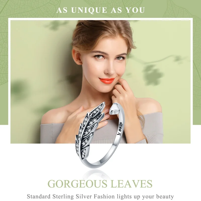 (imagem para) Anel Folhas lindas life Pandora - SCR313 - Visualizar 2