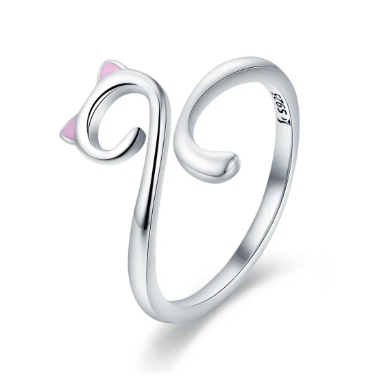 (imagem para) Anel Gatos apaixonados estilo Pandora - SCR341
