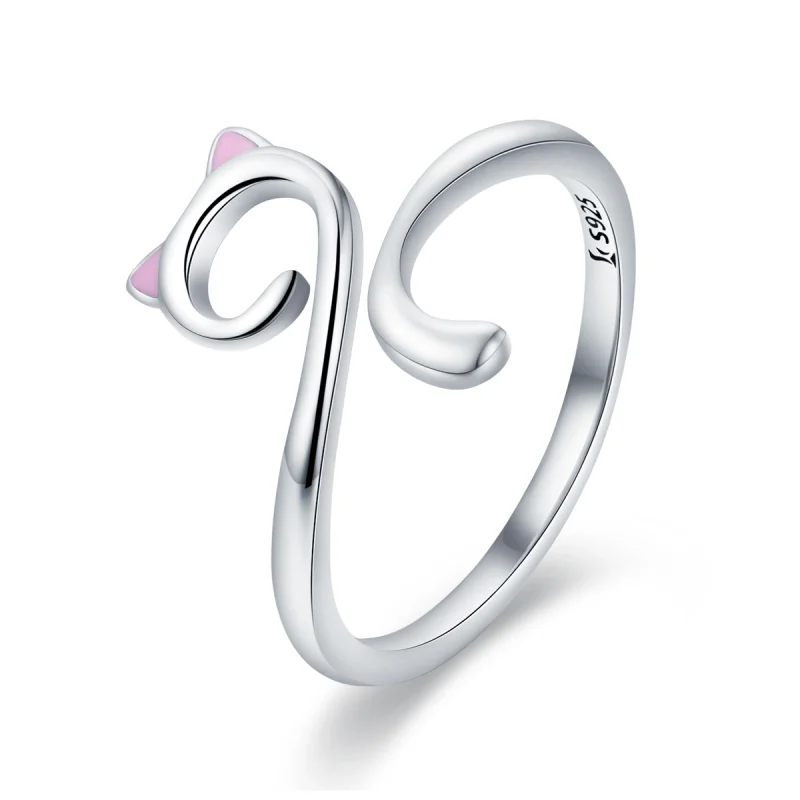 (imagem para) Anel Gatos apaixonados estilo Pandora - SCR341