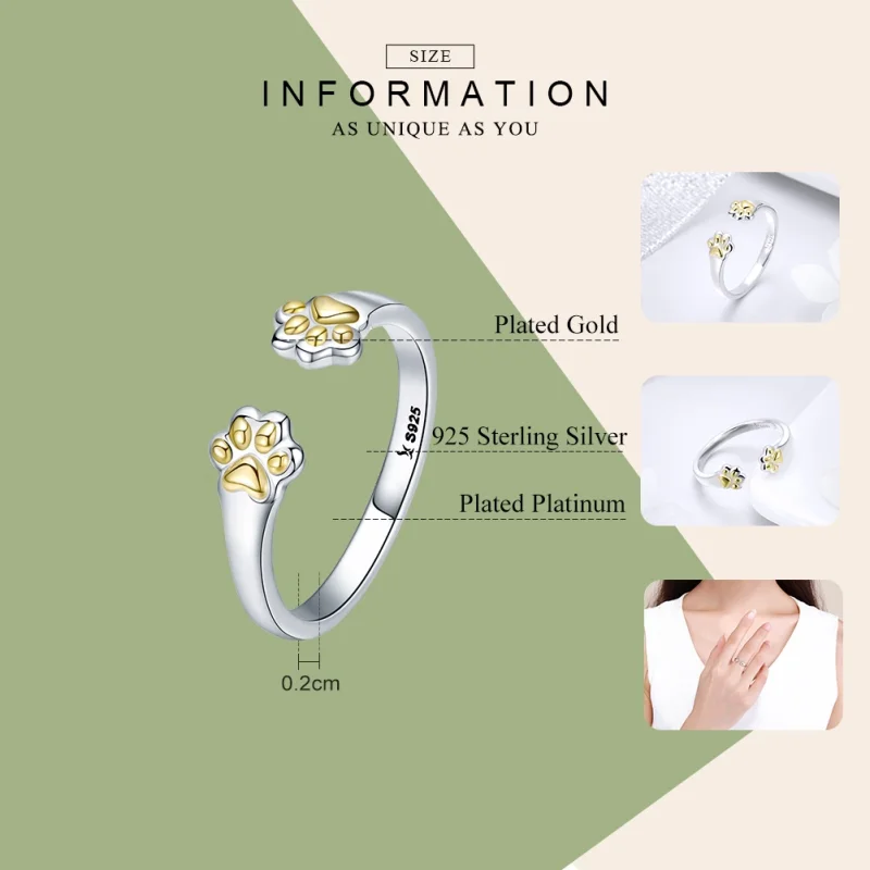 (imagem para) Anel Pata de Gato life Pandora - SCR430 - Visualizar 3