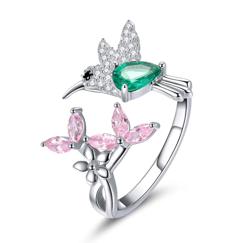 (imagem para) Anel Presente do Beija-flor estilo Pandora - BSR016 - Visualizar 3