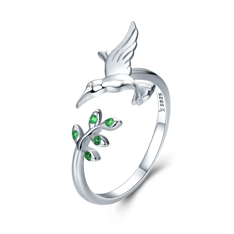 (imagem para) Anel Saudações dos colibris estilo Pandora - SCR323