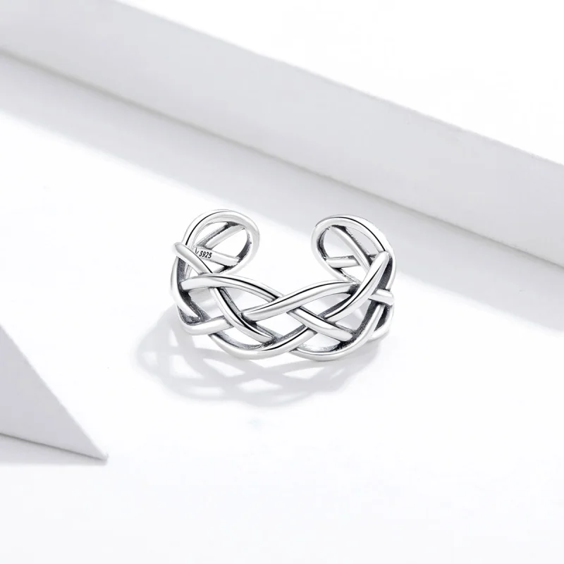 (imagem para) Anel Textura Tecida life Pandora - SCR675 - Visualizar 4