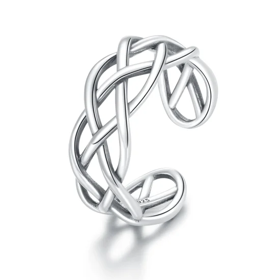 (imagem para) Anel Textura Tecida life Pandora - SCR675