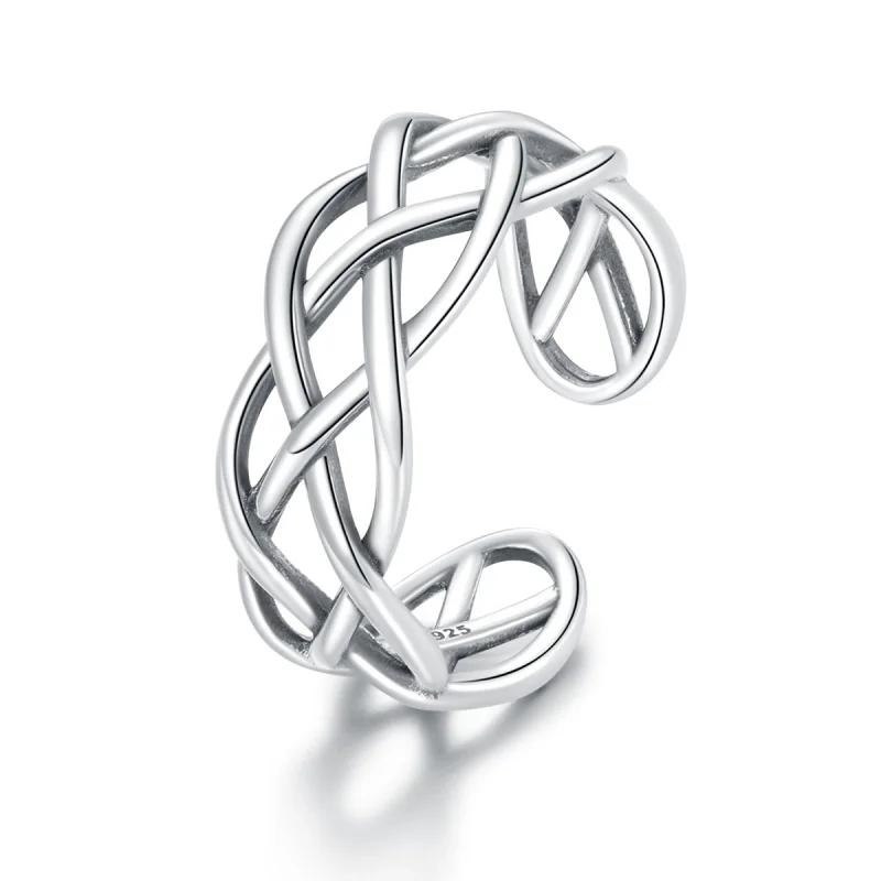(imagem para) Anel Textura Tecida life Pandora - SCR675