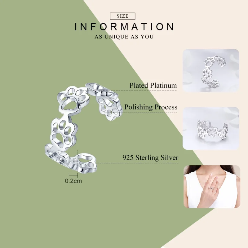 (imagem para) Anel Trilha da Pata life Pandora - SCR424 - Visualizar 3