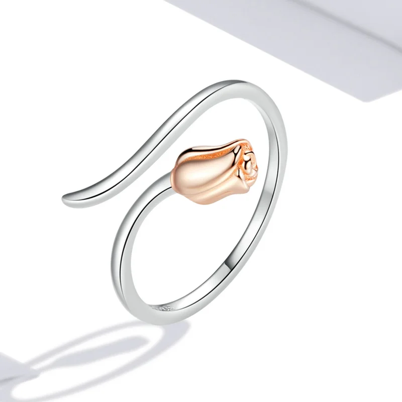 (imagem para) Pandora Style A Rose Open Ring - SCR761 - Visualizar 2
