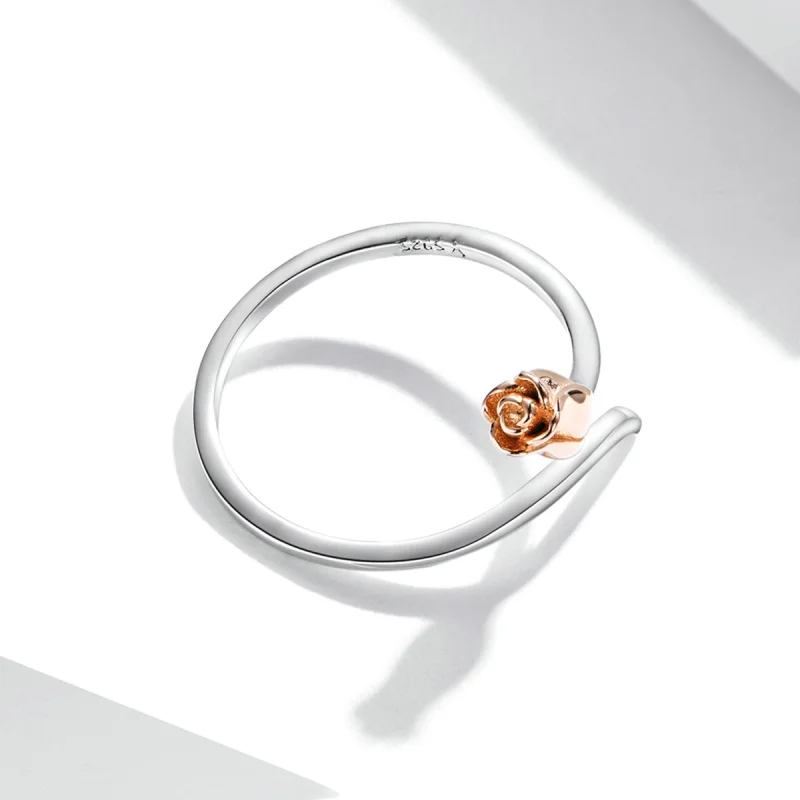 (imagem para) Pandora Style A Rose Open Ring - SCR761 - Visualizar 4