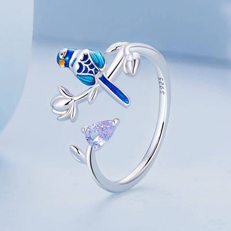 (imagem para) Pandora Style Bird Open Ring - BSR288 - Visualizar 2