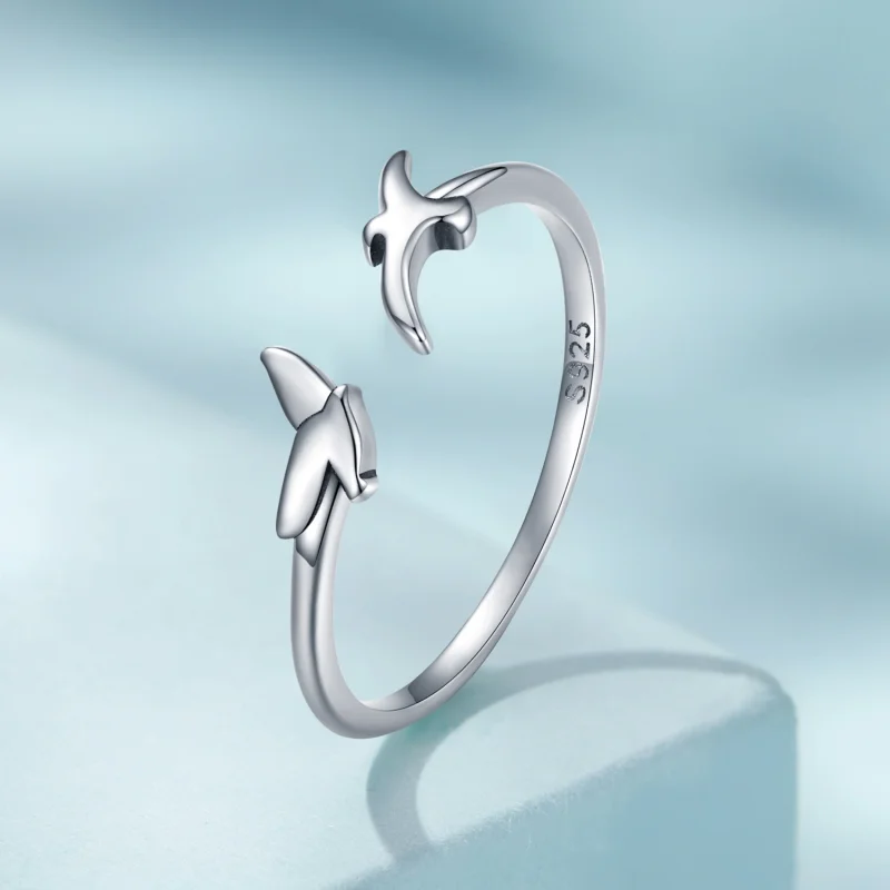 (imagem para) Pandora Style Bird Open Ring - SCR869 - Visualizar 2