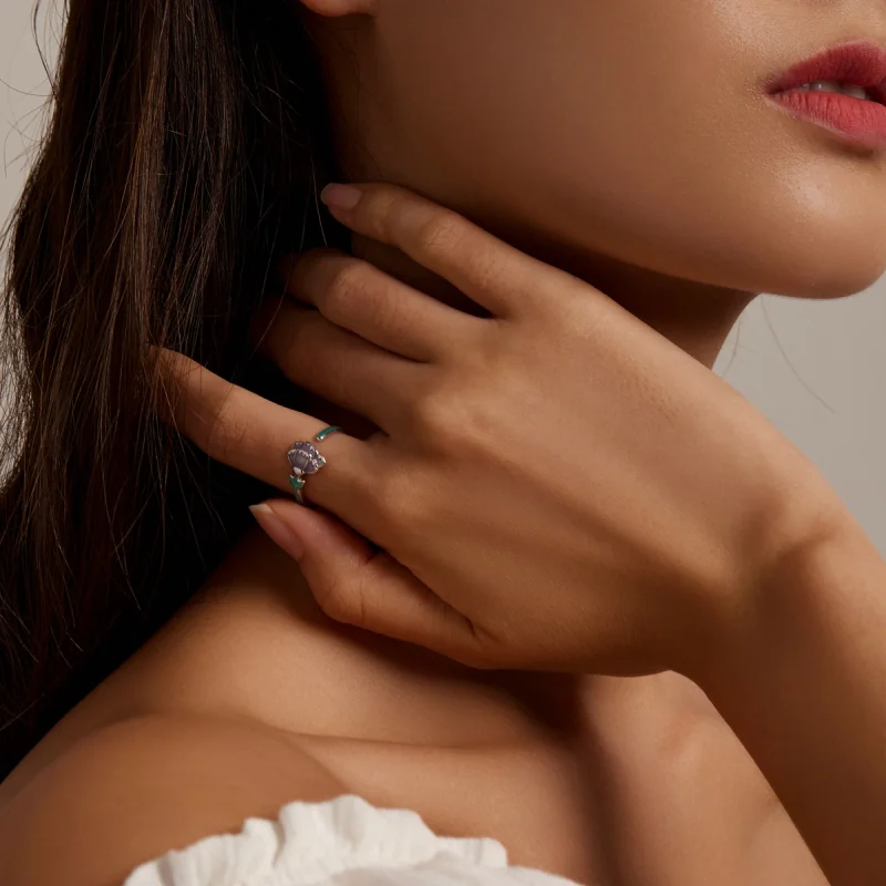 (imagem para) Pandora Style Carnation Open Ring - SCR773 - Visualizar 5