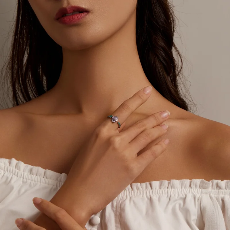 (imagem para) Pandora Style Carnation Open Ring - SCR773 - Visualizar 6